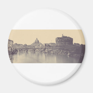 Angel castle and Vatican dome Magnet