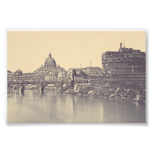 Angel castle and Vatican dome Photo Print