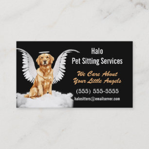 Angel Cat and Dog Pet Sitting Services Business Card