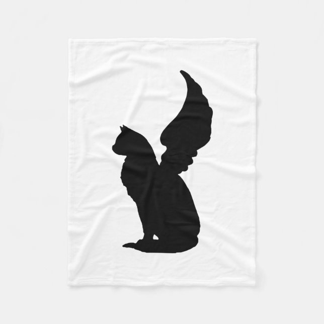 Angel Cat Fleece Blanket (Front)