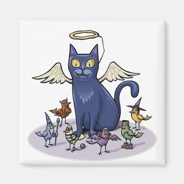 Angel Cat Magnet (Front)