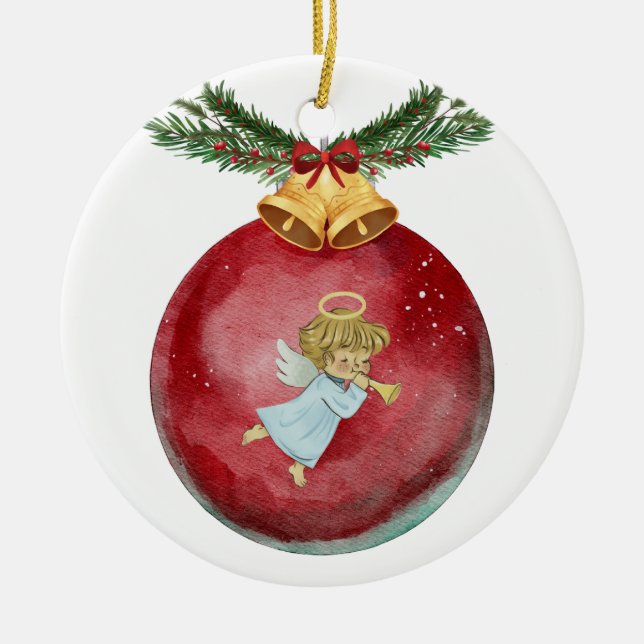 Angel  ceramic ornament (Front)