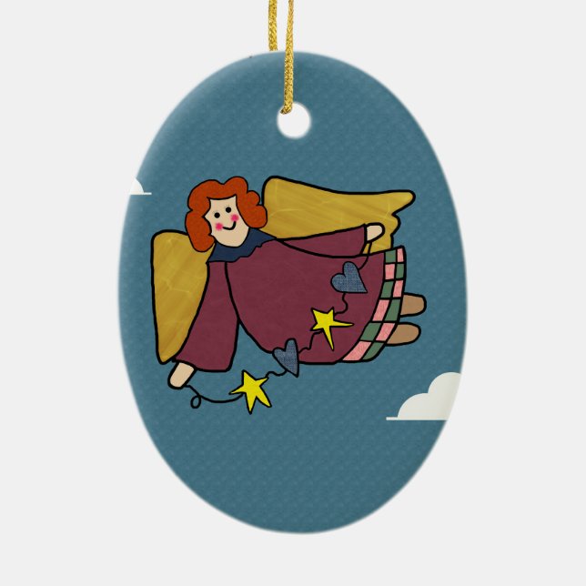 Angel Ceramic Ornament (Back)