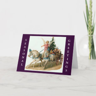ANGEL CHARIOT RIDE CHRISTMAS CARD