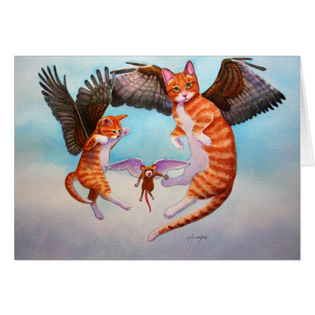 Angel Chat et jeu de souris (Devant horizontal)
