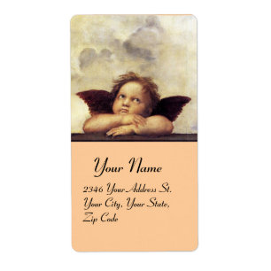 ANGEL / Cherub ailé, marron, blanc