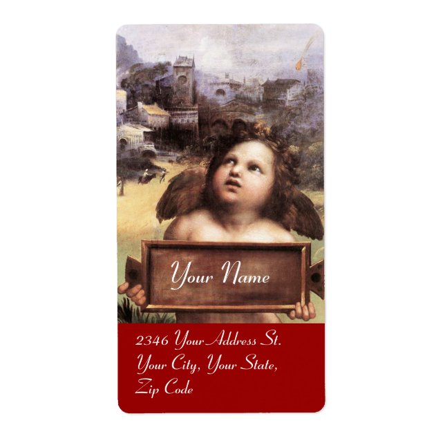 ANGEL / Cherub ailé, rouge (Devant)