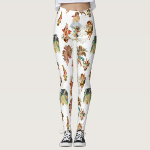 angel cherub antique heavenly victorian leggings