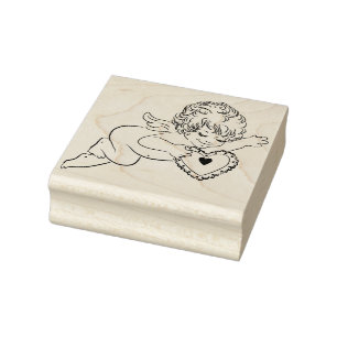 angel cherub art stamp