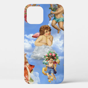 angel cherub clouds antique heavenly victorian iPhone 12 case