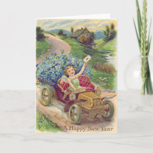 Angel Cherub Forget-Me-Not Car Card