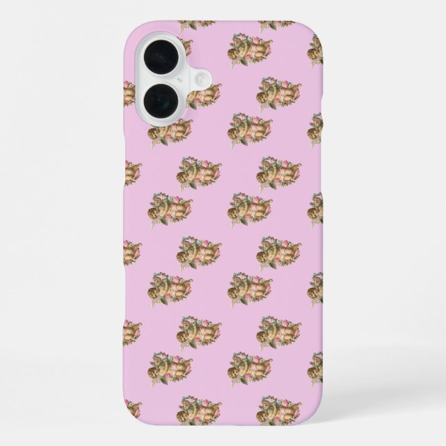 angel cherub pink iPhone case (Back)