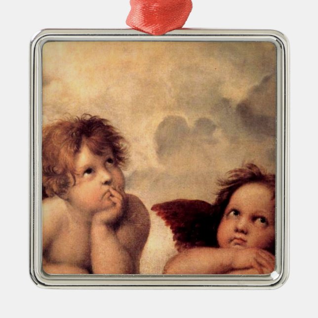 Angel Cherubs Metal Ornament (Front)