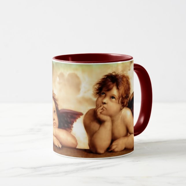 Angel Cherubs par Raphael Sanzio Mug cadeau de Noë (Devant droit)