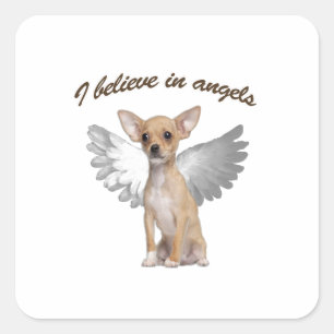 Angel Chihuahua Square Sticker