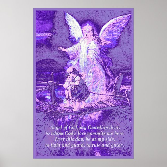 Angel, Children, Bridge, Poem Poster (Front)