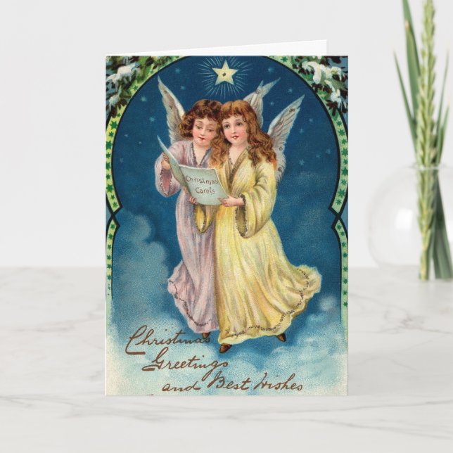 Angel Christmas Card Vintage (Front)