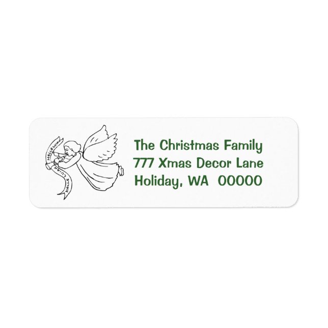 Angel Christmas Cards Envelope Self Addressed (Front)