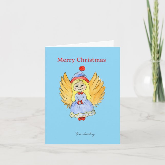 Angel Christmas  Holiday Card (Front)