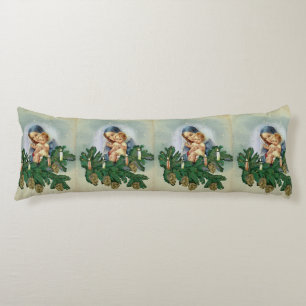 Angel Christmas Mery and Jesus in Candle Light Body Pillow
