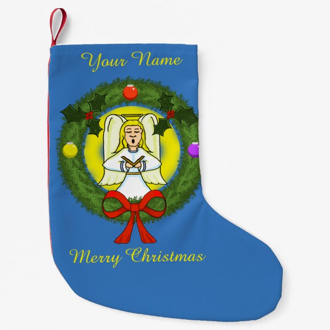 Angel Christmas Stocking (Customizable) (Front)