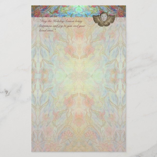 Angel Christmas writing paper (Front)