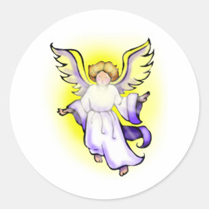 Angel Classic Round Sticker