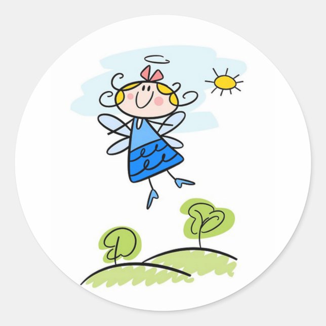 Angel Classic Round Sticker (Front)
