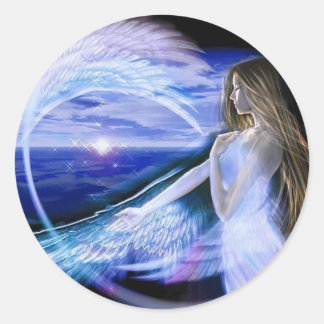 Angel Classic Round Sticker