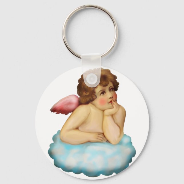 Angel Cloud Cupid Keychain (Front)