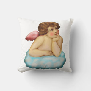 Angel Cloud Cupid Throw Pillow