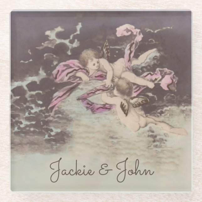 Angel Clouds - Glass Coaster (Front)