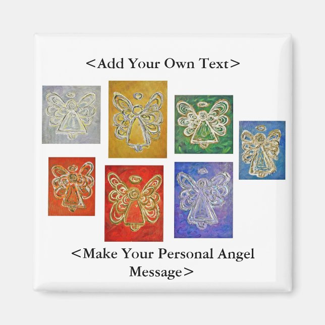 Angel Colour Series Magnet Customized Text Options (Front)