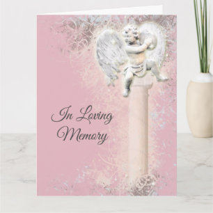 Angel condolences "in loving memory"   Personalize Card