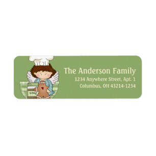 Angel Cookie Baker Return Address Label design1