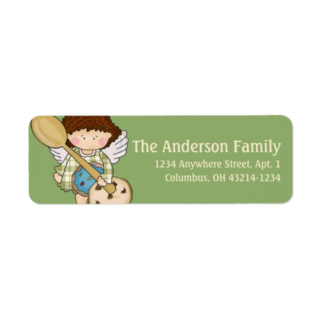 Angel Cookie Baker Return Address Label design2 (Front)