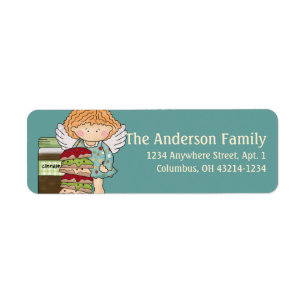 Angel Cookie Baker Return Address Label design3