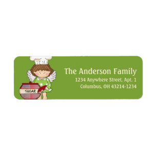 Angel Cookie Baker Return Address Label design4