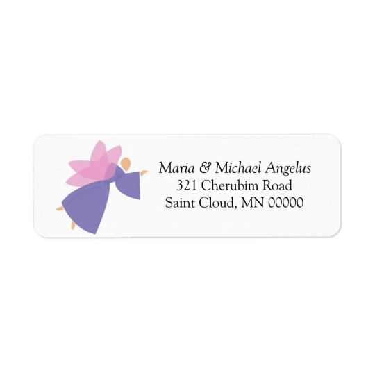 Angel Customized Merry Christmas Card Stickers Return Address Label