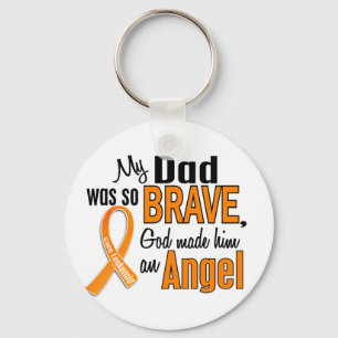 Angel Dad Leukaemia Keychain