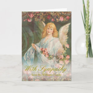 Angel de la carte de sympathie et Roses