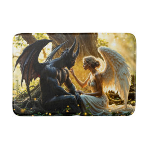 Angel Demon supernatural bright design Bath Mat