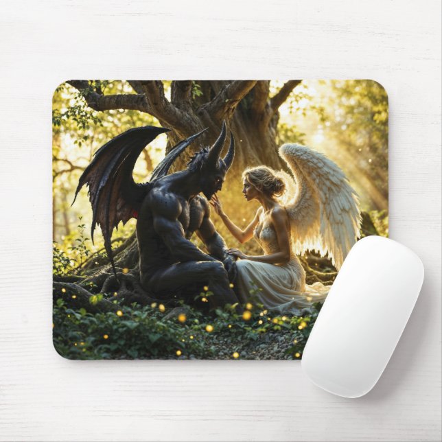 Angel Demon supernatural bright design Mouse Pad (With Mouse)