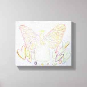 Angel des Coeurs Peinture Toile Enveloppée Art