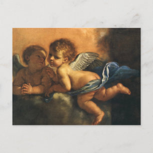 Angel detail, Patron Saints of Modena by Guercino Postcard