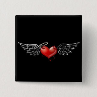 Angel devil background 2 inch square button