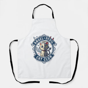 Angel Devil Cat Cat Mom Gift Idea - Angel Devil Ca Apron