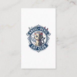 Angel Devil Cat Cat Mom Gift Idea - Angel Devil Ca Business Card