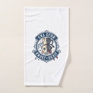 Angel Devil Cat Cat Mom Gift Idea - Angel Devil Ca Hand Towel
