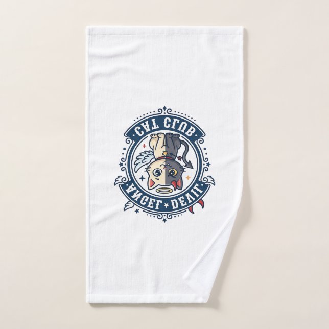 Angel Devil Cat Cat Mom Gift Idea - Angel Devil Ca Hand Towel (Hand Towel)